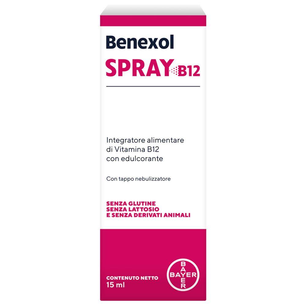 Benexol Spray Integratore Vitamina B12 Alto Dosaggio Senza Glutine 15ml