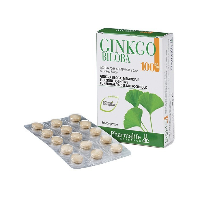 Ginkgo Biloba 100% Integratore 60 Compresse