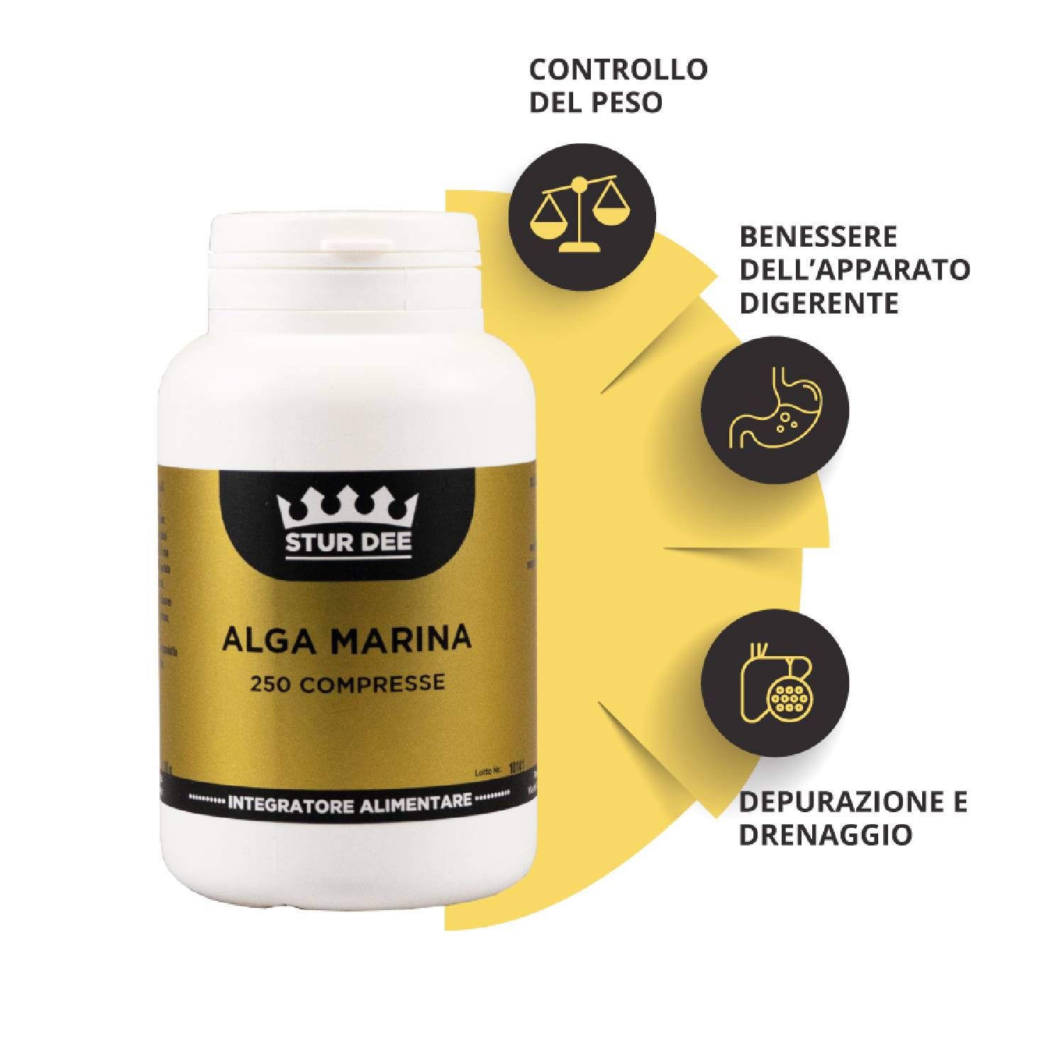 Stur Dee Alga Marina Integratore 250 Compresse