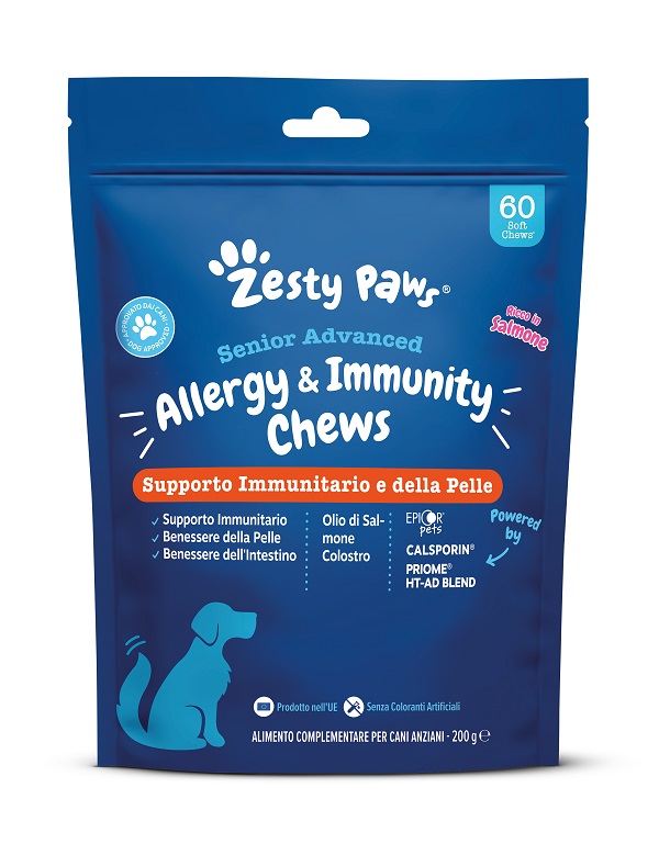 Zesty Paws Senior Advanced Allergy E Immunity 60 Chews Salmon