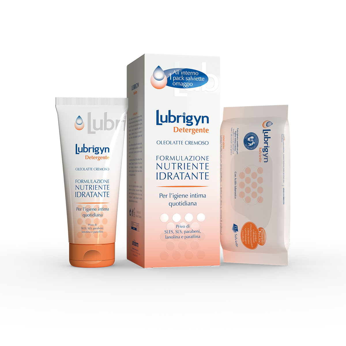 Lubrigyn Cofanetto Detergente 200ml + Salviette Intime 15 Pezzi