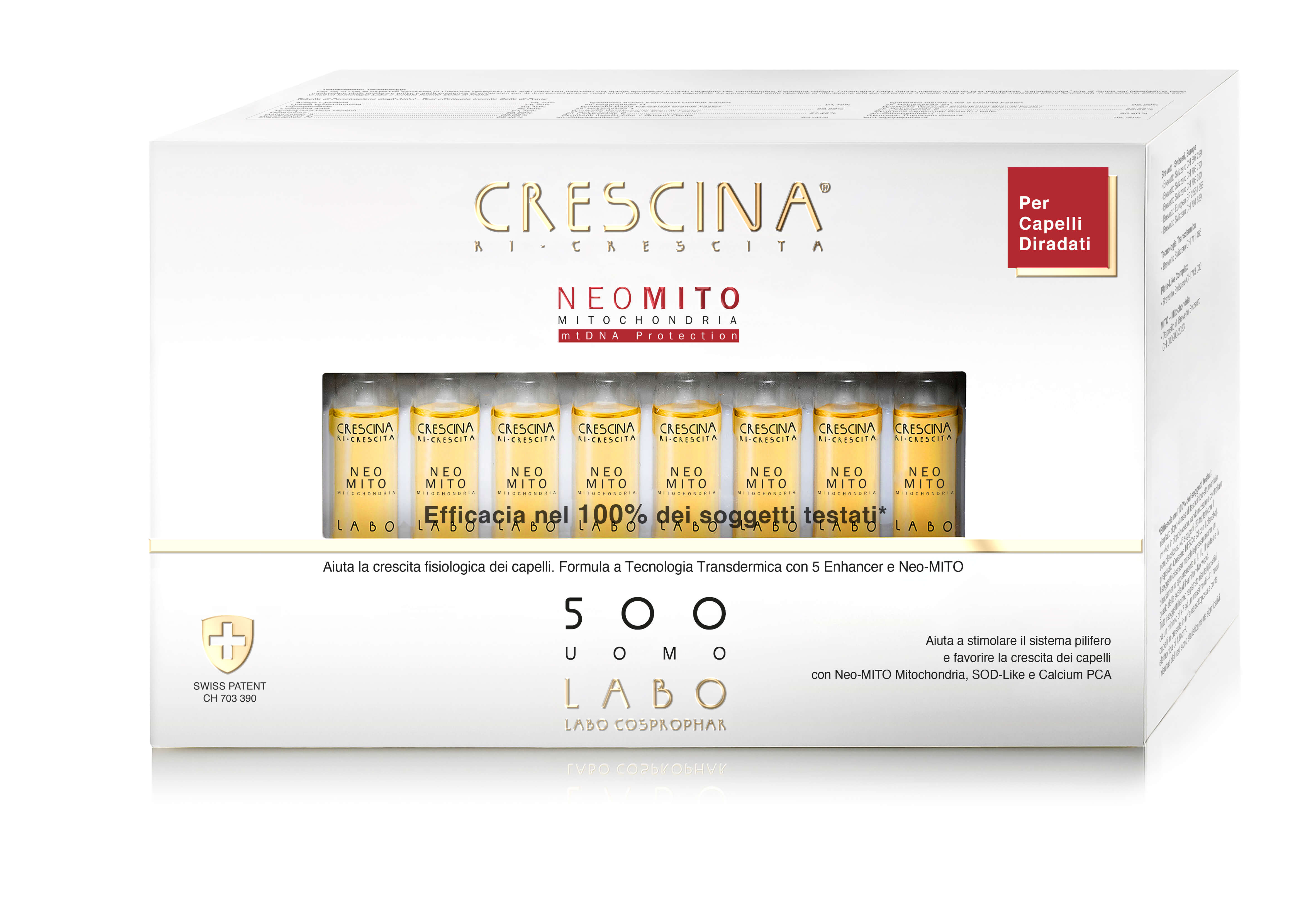 Crescina Ri-crescita Neo Mito 500 Uomo Fiale 40x3,5ml