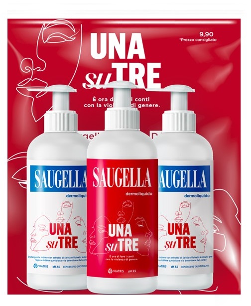 Saugella Una Su Tre Dermoliquido Detersione intima 3x200ml