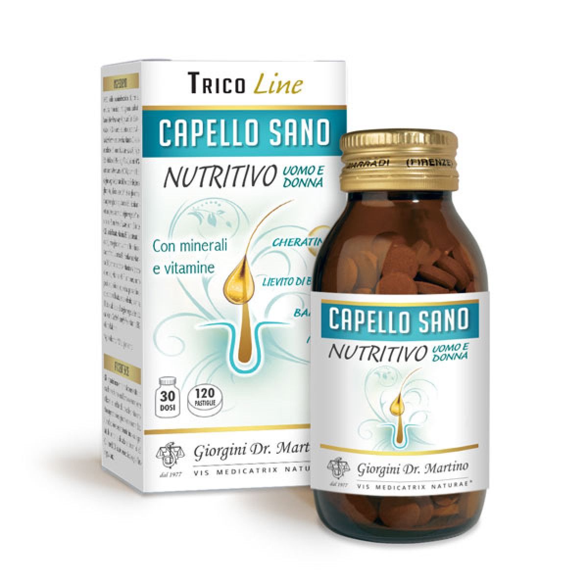 Capello Sano Nutritivo Integratore Anti-Caduta 120 Pastiglie