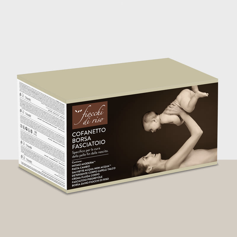 image - 980466775 - Cofanetto Borsa Fasciatoio Fiocchi di Riso con detergenti e crema per la cura della pelle del neonato, ideale per il cambio pannolino fuori casa. - 4706806_2.jpg