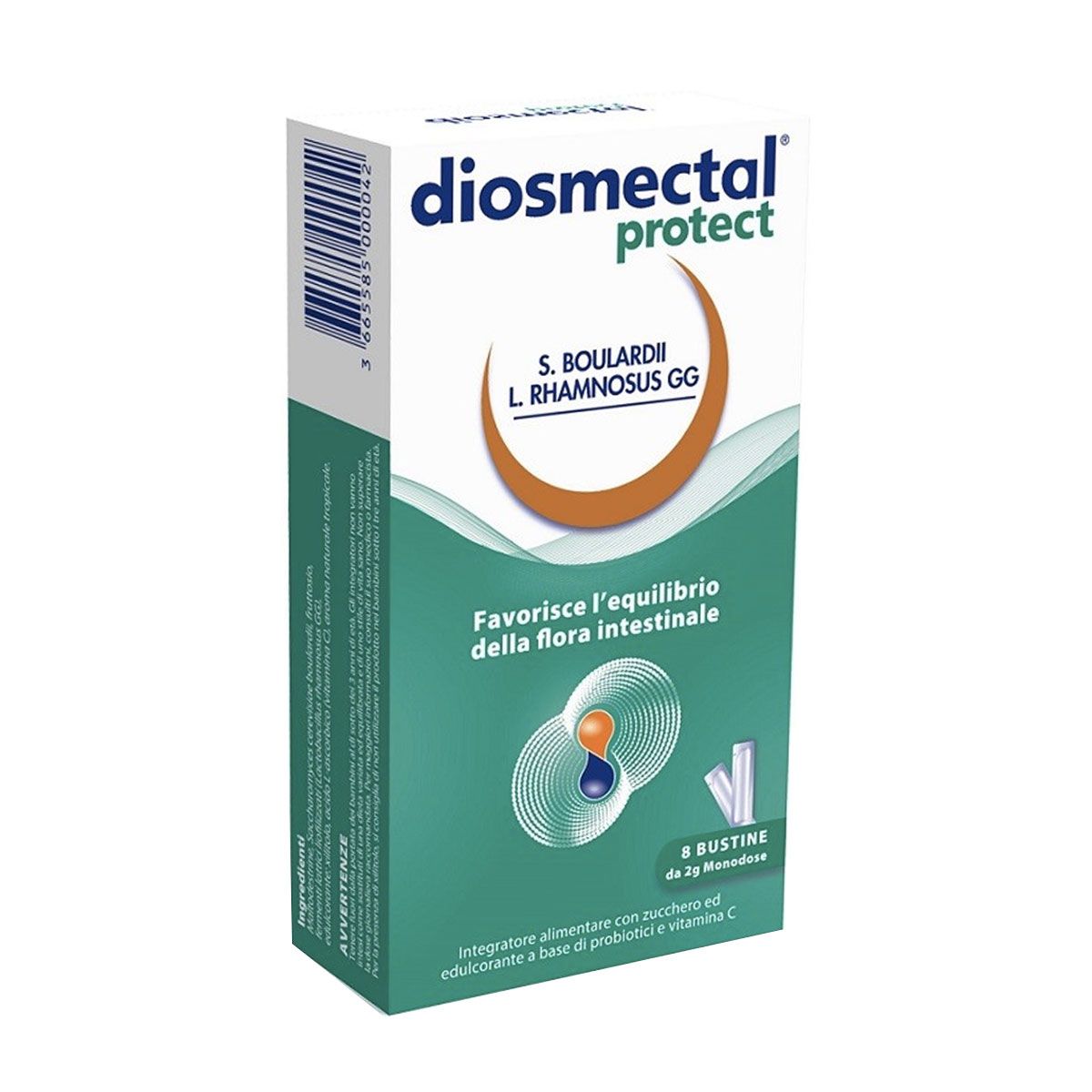 Diosmectal Protect Integratore Fermenti Lattici 8 Bustine Orosolubili