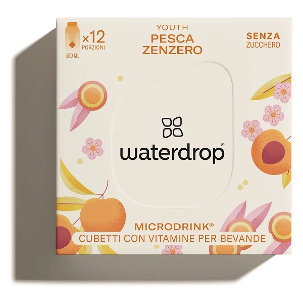 Waterdrop Microdrink Youth Pesca Zenzero Ginseng 12 Cubetti