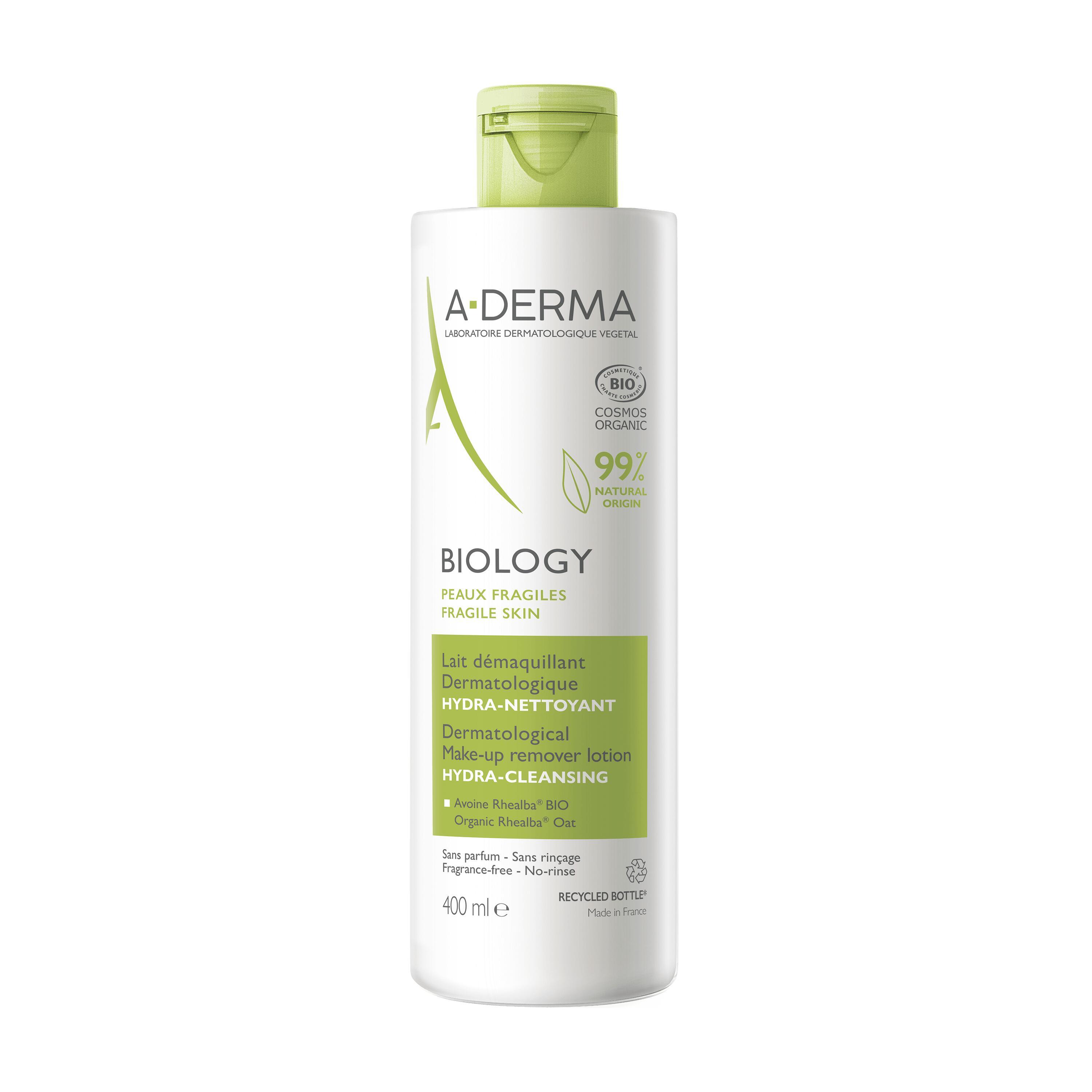 A-derma Biology Latte Struccante Dermatologico Hydra-detergente 400ml