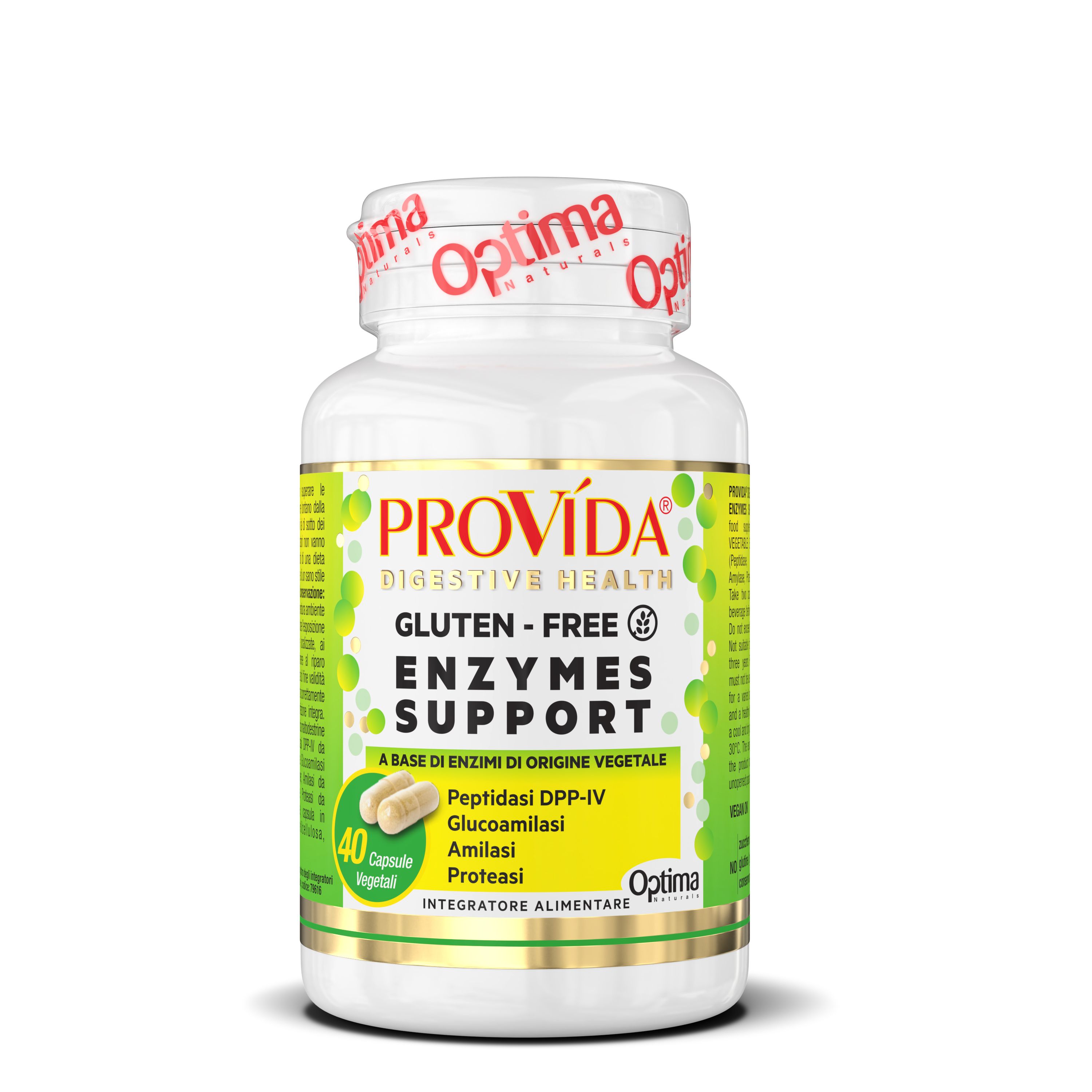 Optima Naturals Provida Enzym Support Integratore 40 Capsule