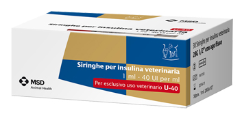 Msd-ah Siringa Insulina Uso Veterinario 30 Siringhe 40 Ui/ml