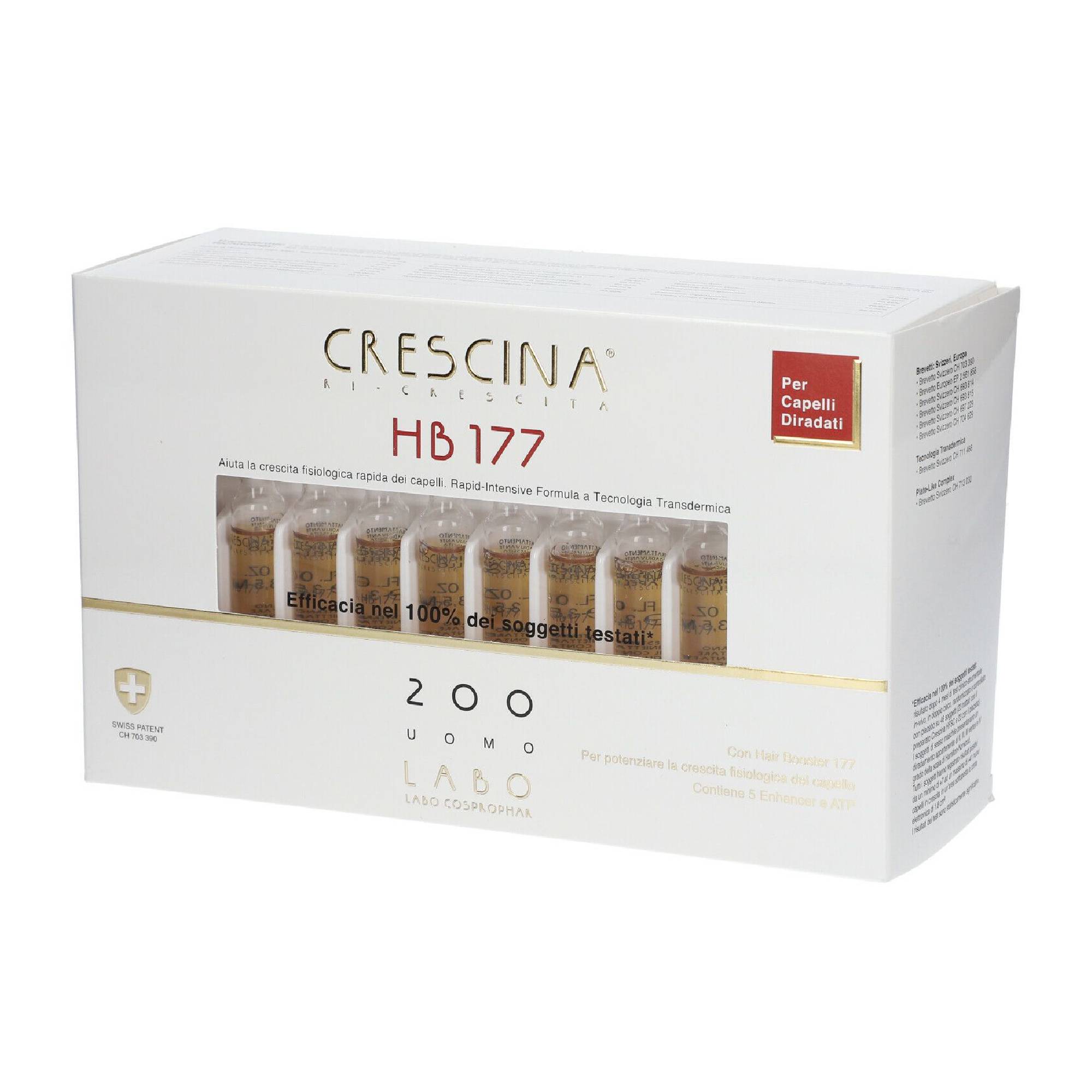 Crescina Transdermic Ri-crescita Mito Grado 200 Uomo 2x20 Fiale