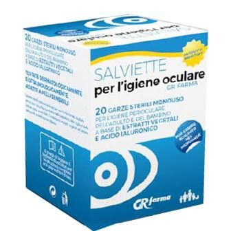 Gr Farma Salviette Igiene Oculare 20 Garze Sterili Mono utilizzo