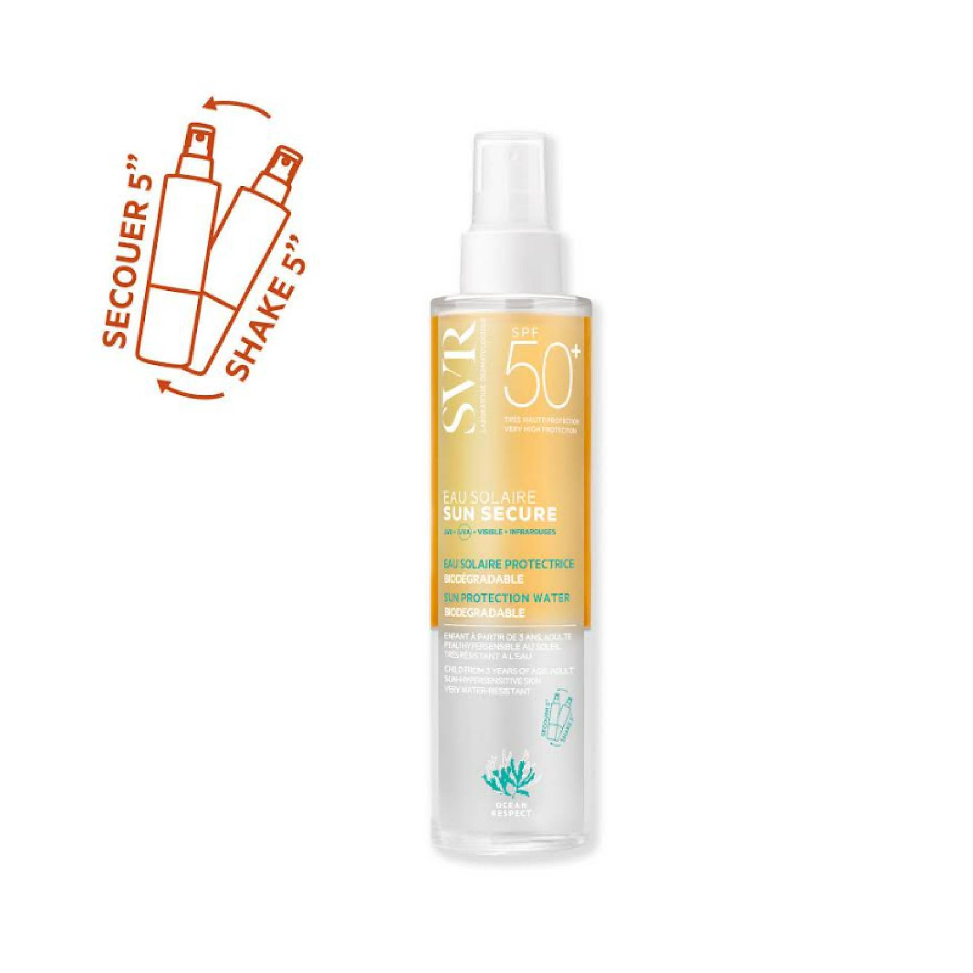 Svr Sun Secure Eau Solaire SPF 50+ Travel Size 100ml