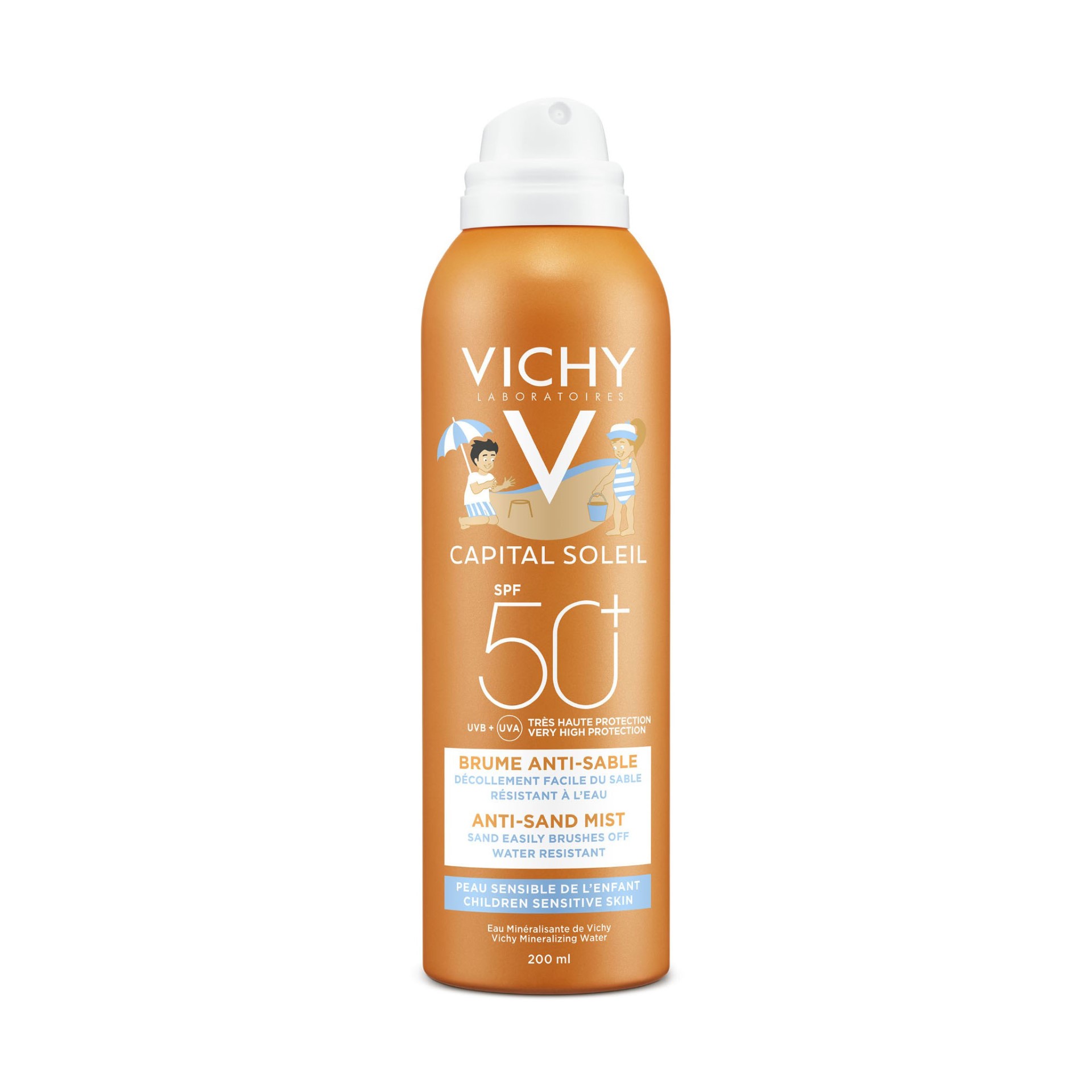 Vichy Capital Soleil Spray Anti-sabbia Per Bambini Spf 50 200ml