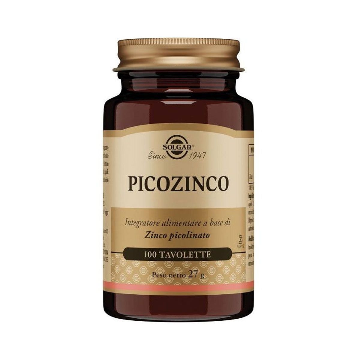 Solgar Picozinco Integratore Di Zinco 100 Tavolette