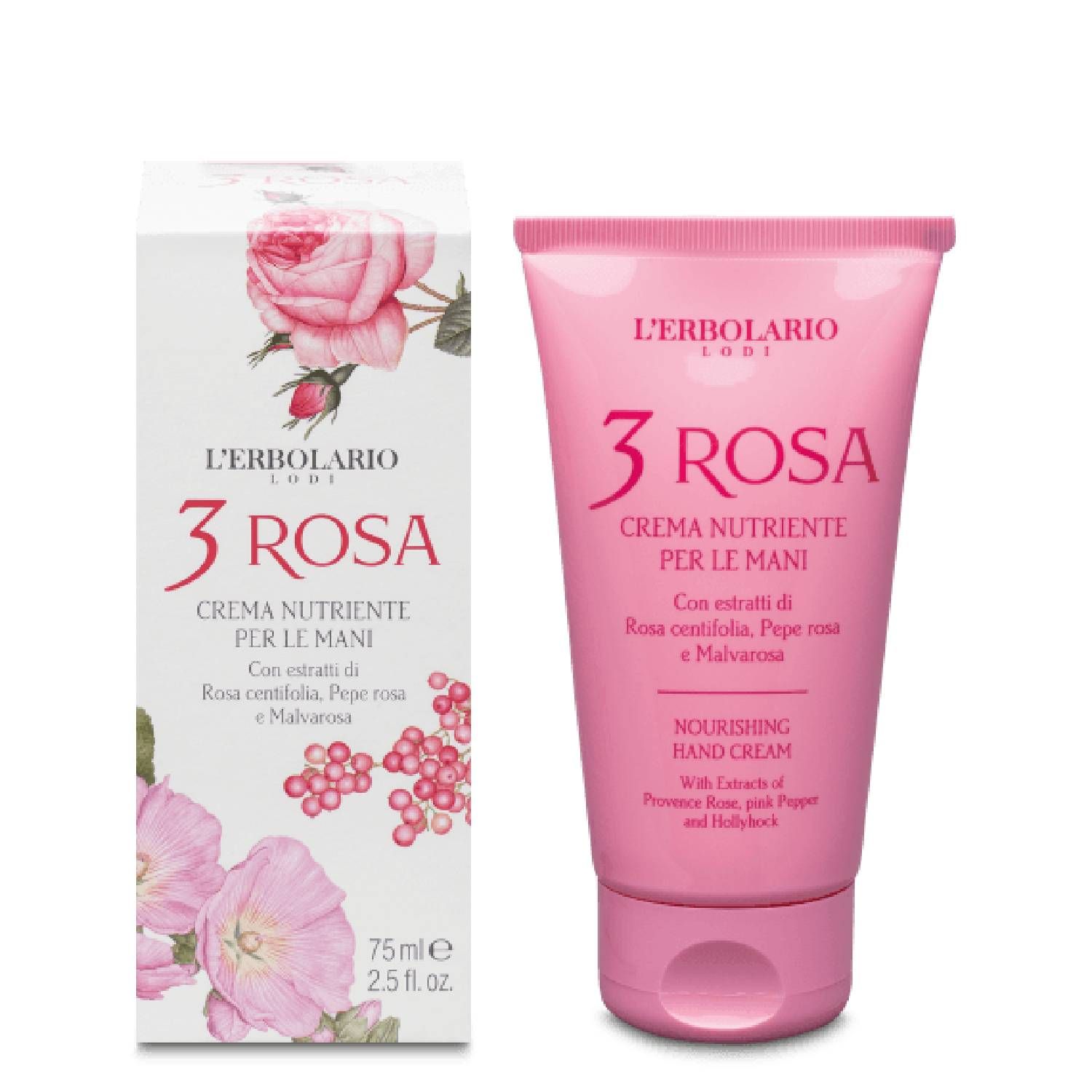 L'erbolario 3 Rosa Crema Nutriente Mani 75ml