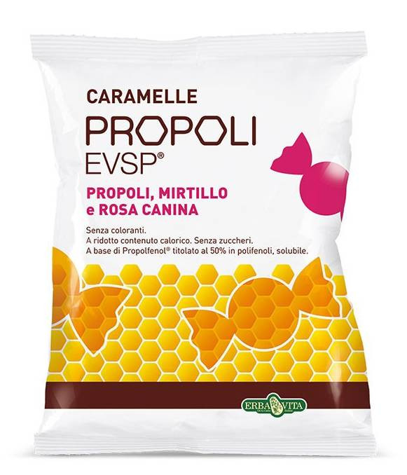 Erba Vita Propoli Evsp Caramelle Propoli Al Mirtillo E Rosa Canina