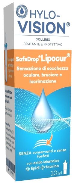 Hylovision Safe Drop Lipocur Collirio Occhi Idratante Protettivo 10ml