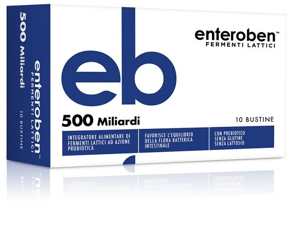 Enteroben 500 Miliardi Integratore Fermenti Lattici 10 Bustine