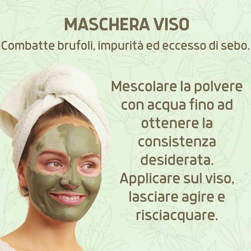 image - 908390812 - Argilla verde superventilata da utilizzare per maschere viso e corpo, cataplasmi, impiastri, bagni, maniluvi e pediluvi. - 4867916_12.jpg