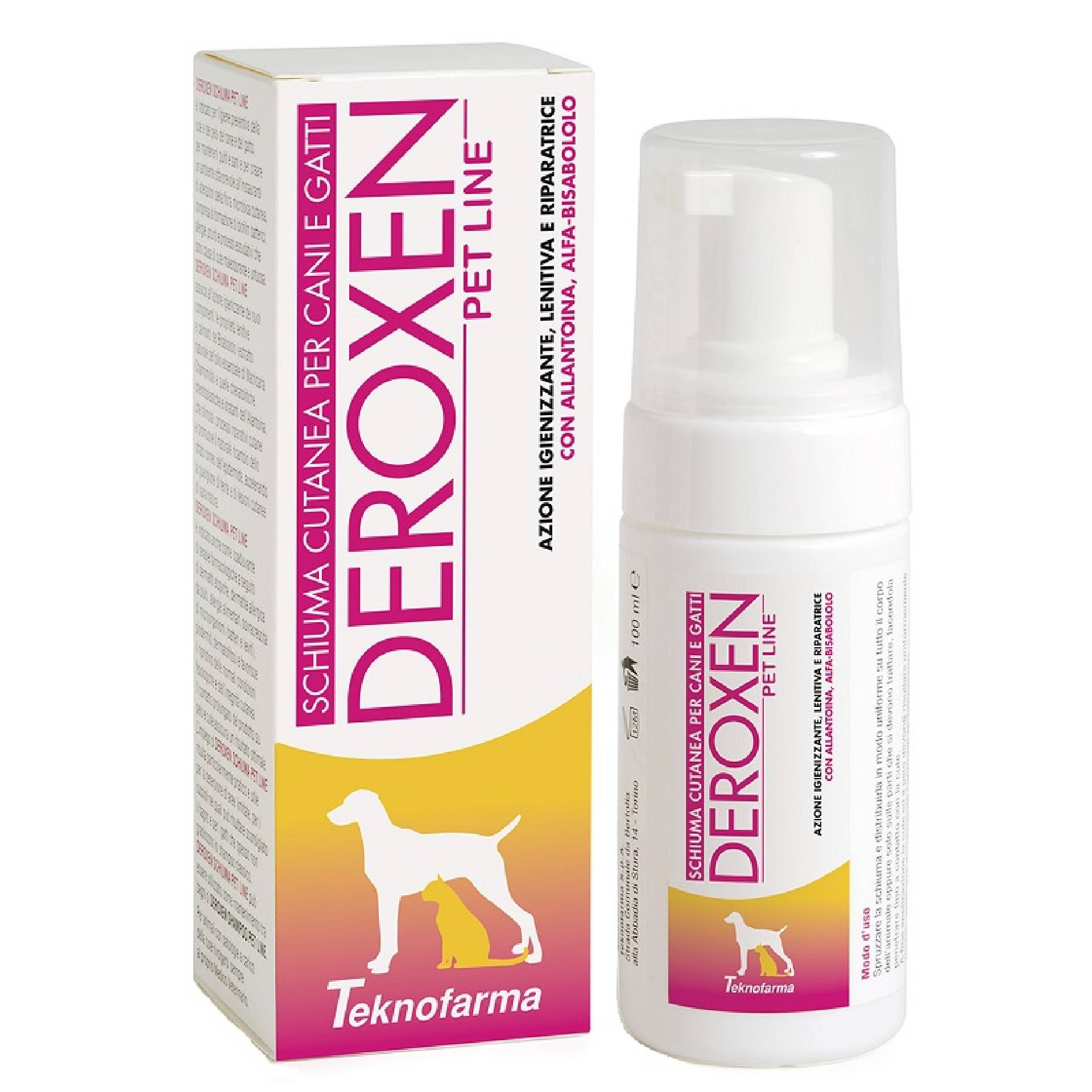 Deroxen Pet Line Schiuma della pelle Cani E Gatti 100ml