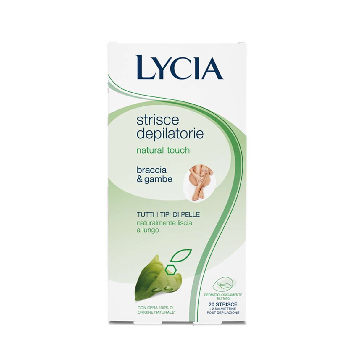 Lycia Natural Touch Strisce Depilatorie Gambe E Braccia 20 Pezzi