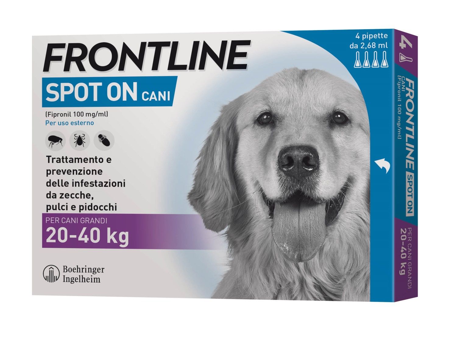 Frontline Spot On Cani Soluzione 20-40kg 4 Pipette 0,67ml 67mg