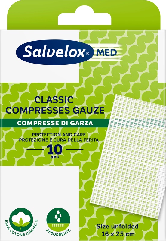 Salvelox Med Classica Garza Compressa 16x25cm 10 Pezzi