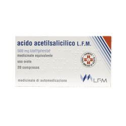 030175020 - Acido Acetilsalicilico 500mg Medicinale analgesico 20 compresse - 7867792_1.jpg