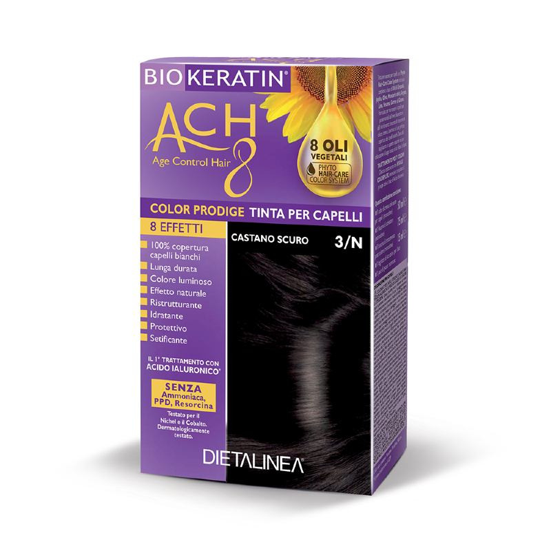 Biokeratin Ach8 Tinta Per Capelli Castano Scuro 3n