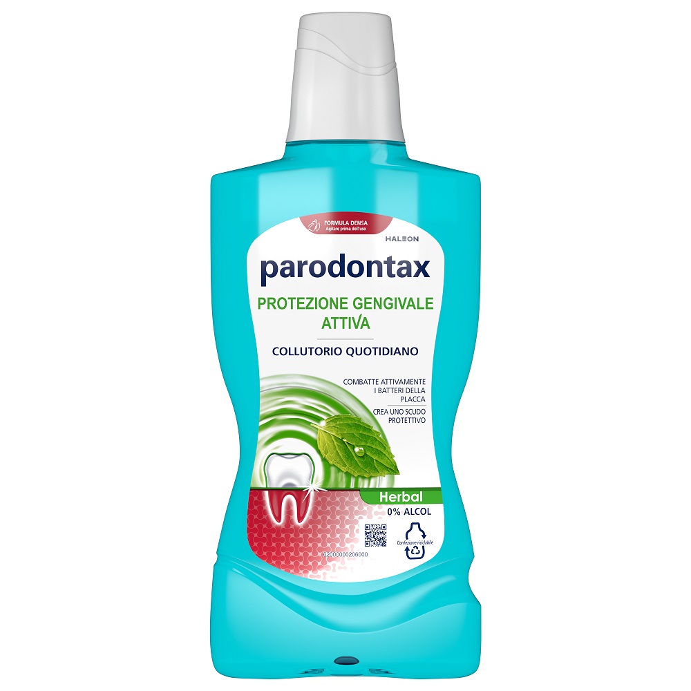 Parodontax Herbal Collutorio giornaliero Protezione Gengive Alito Fresco Senza Alcool 500ml