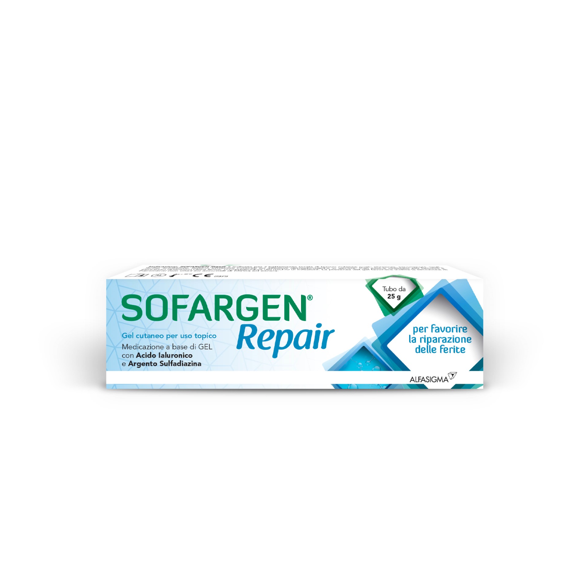 Sofargen Repair Gel Acido Ialuronico Medicazione Eritemi Scottature 25g