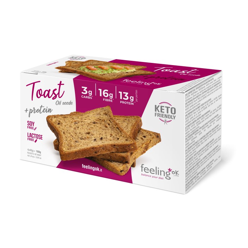 Feeling Ok Toast Fette Biscottate Semi Oleosi 2x80g