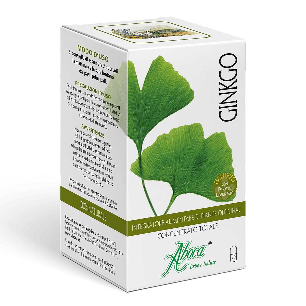 Aboca Ginkgo Integratore Microcircolo 50 Opercoli