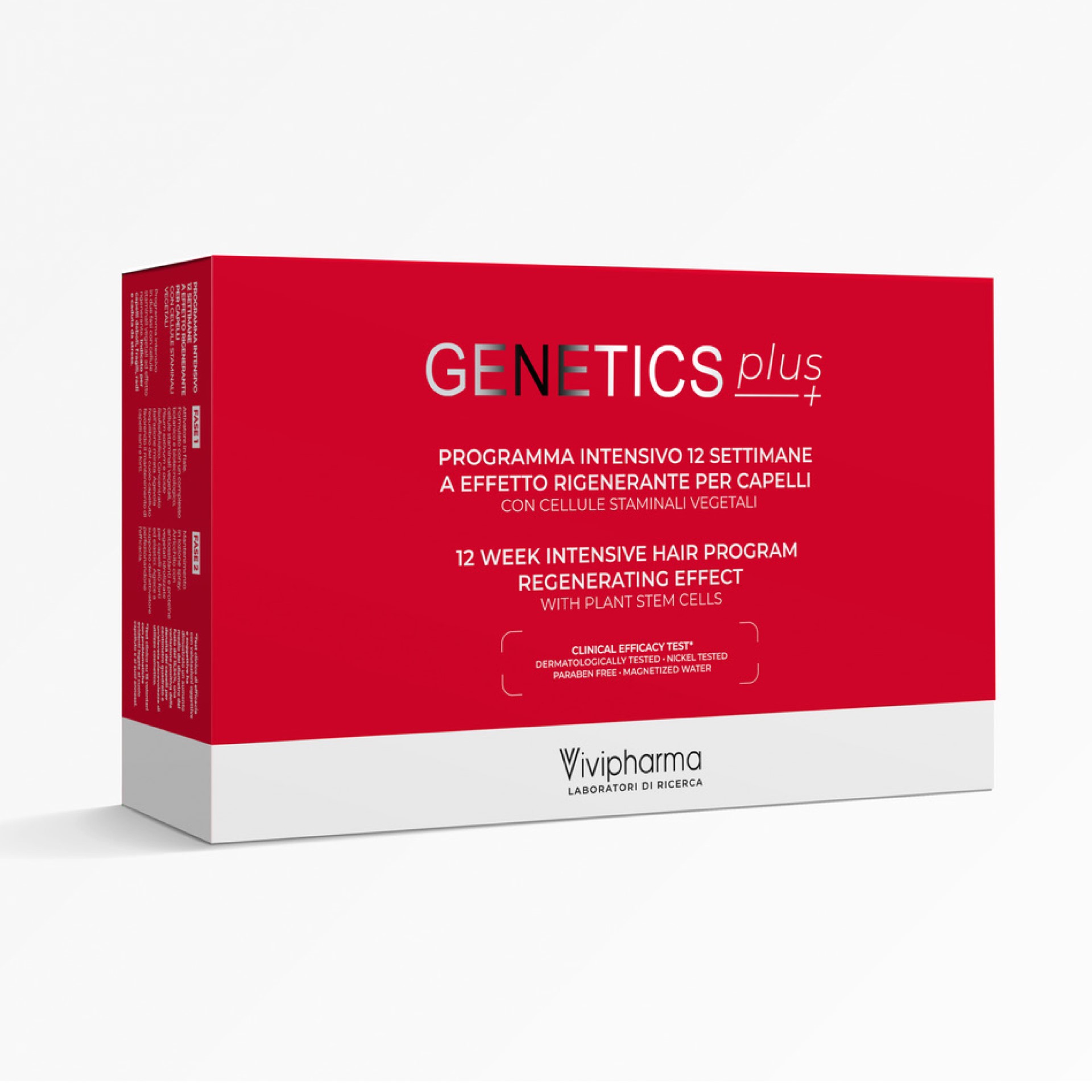 Genetics Plus Programma Intensivo 12 Settimane Effetto Rigenerante Capelli 14 Fiale + 1 Spray 100ml