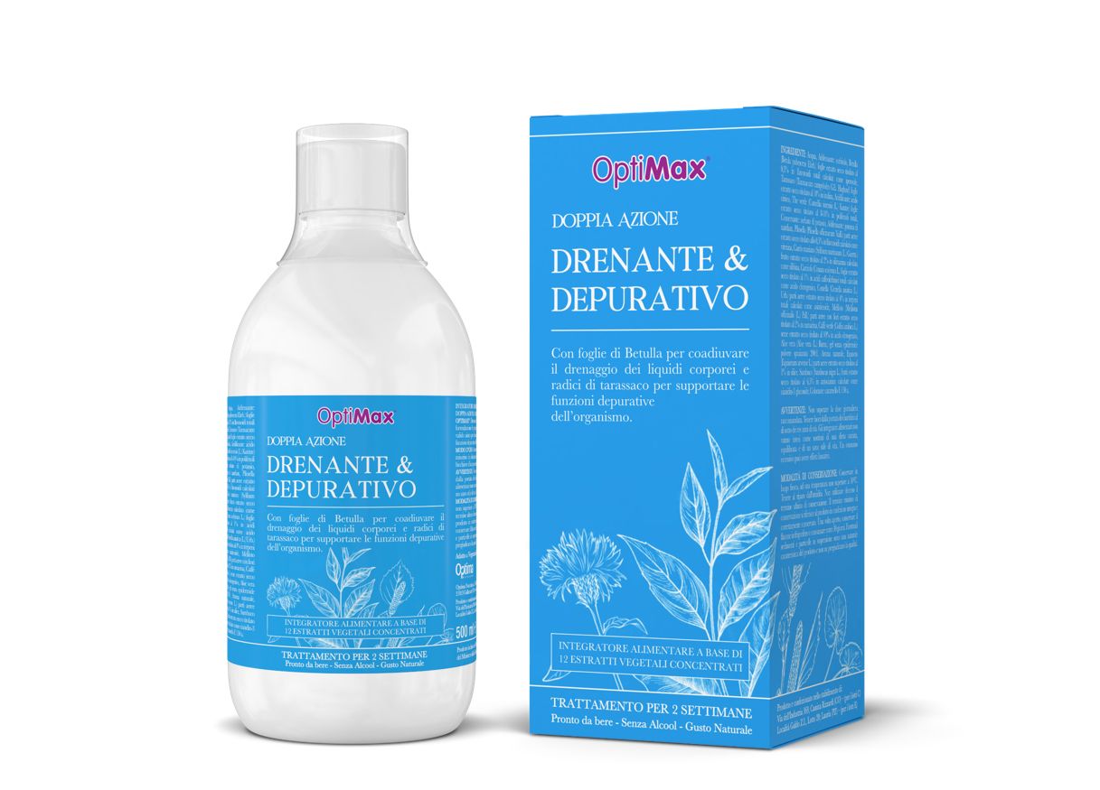 Optimax Drenante Depurativo Integratore Doppia Azione 500ml