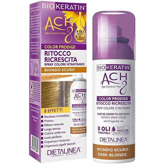 Biokeratin Ach8 Prodige Spray Ritocco Ricrescita Biondo Scuro 75ml