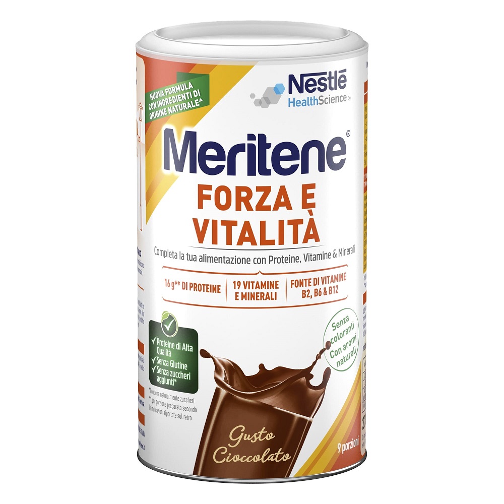 Meritene Forza E Vitalità Polvere Integratore multivitamine Cioccolato 270g