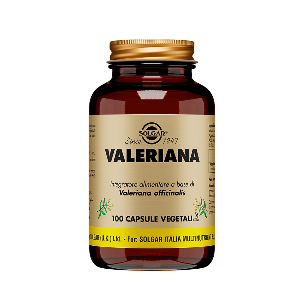 Solgar Valeriana Integratore Sonno 100 Capsule Vegetali