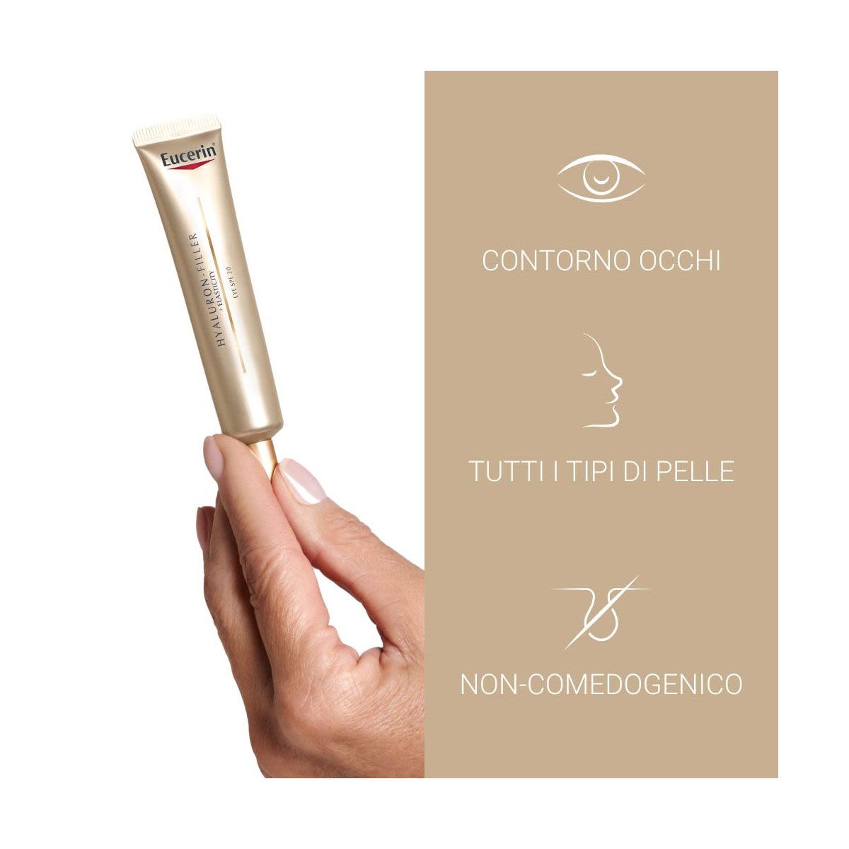 image - 977610676 - Eucerin Hyaluron Filler Elasticity Contorno Occhi Spf 20 15ml - 4734068_4.jpg