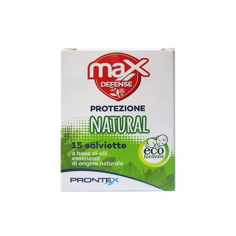 Prontex Max Defense Salviette Natural Repellente Multinsetto Bambini 15 Pezzi