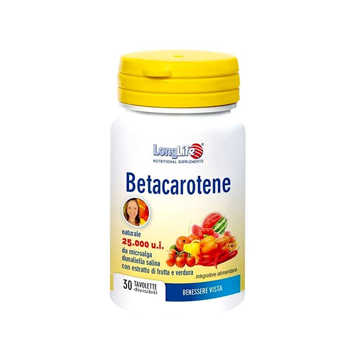 Longlife Betacarotene 25000ui Integratore multivitamine 30 Compresse