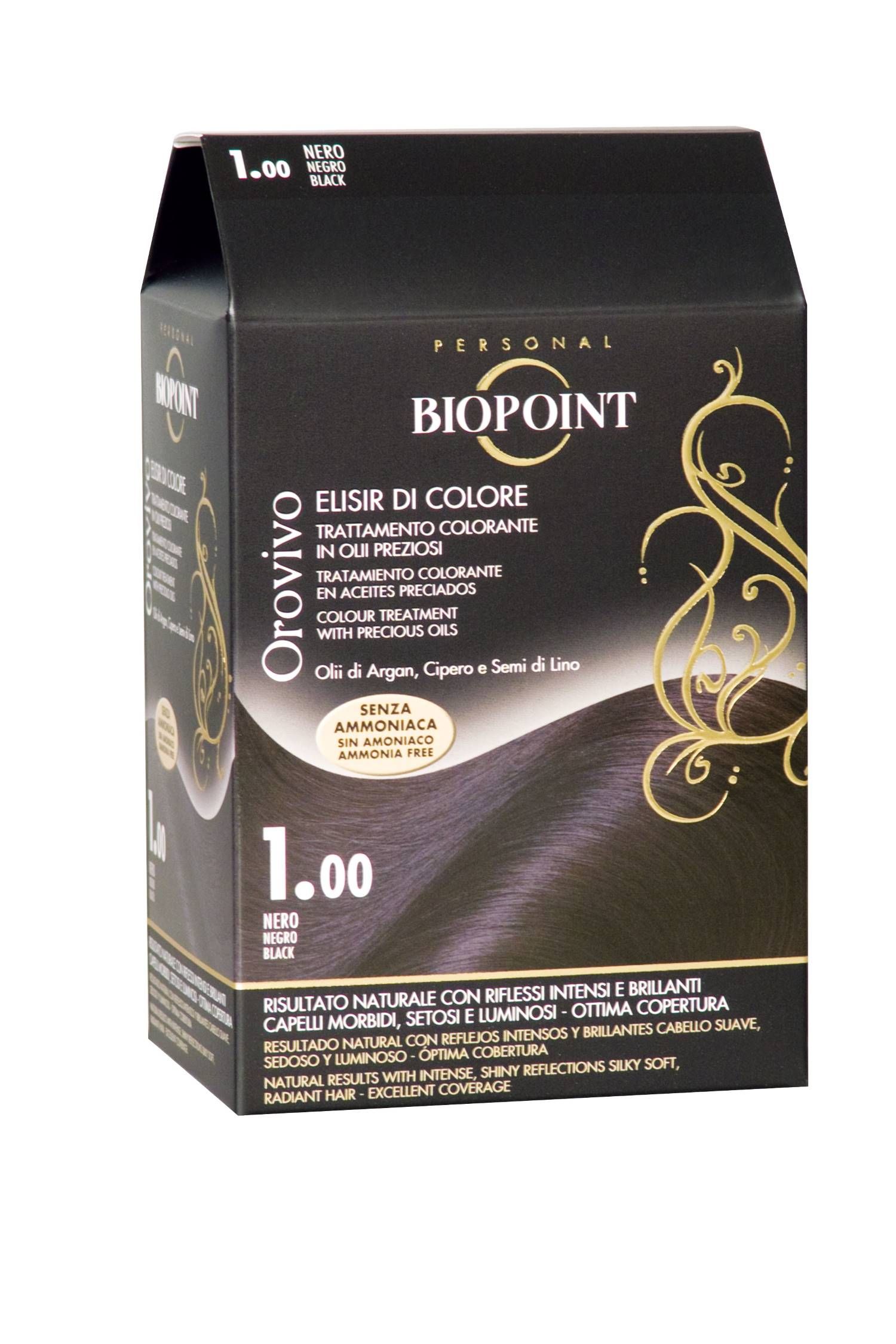 Biopoint Orovivo Elisir Di Colore Tinta Capelli 1 Nero