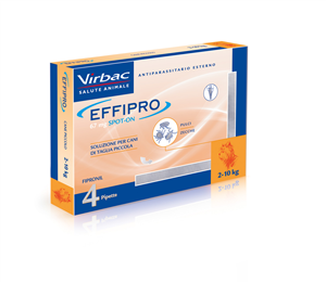 Effipro Spot-on Soluzione 4 Pipette 0,67ml 67mg Cani Da 2 A 10 Kg