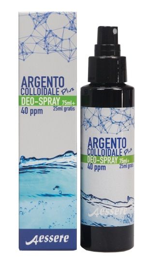 Aessere Argento Colloidale Plus Deodorante Spray 40ppm 75ml+25ml