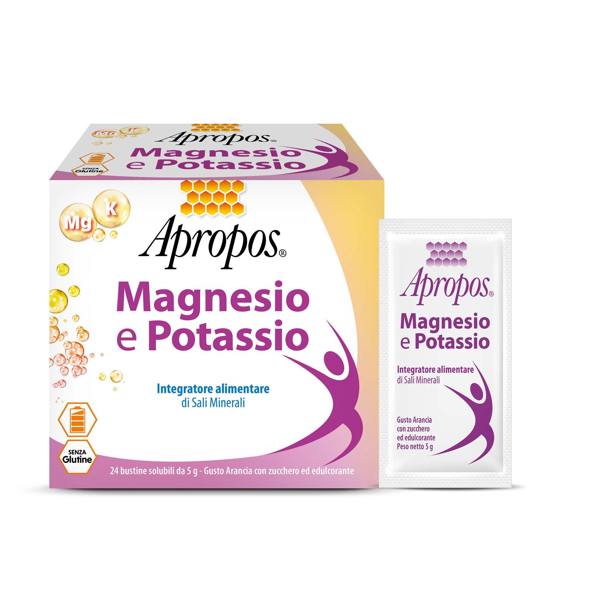 Apropos Magnesio Potassio Integratore Sali Minerali 24 Bustine