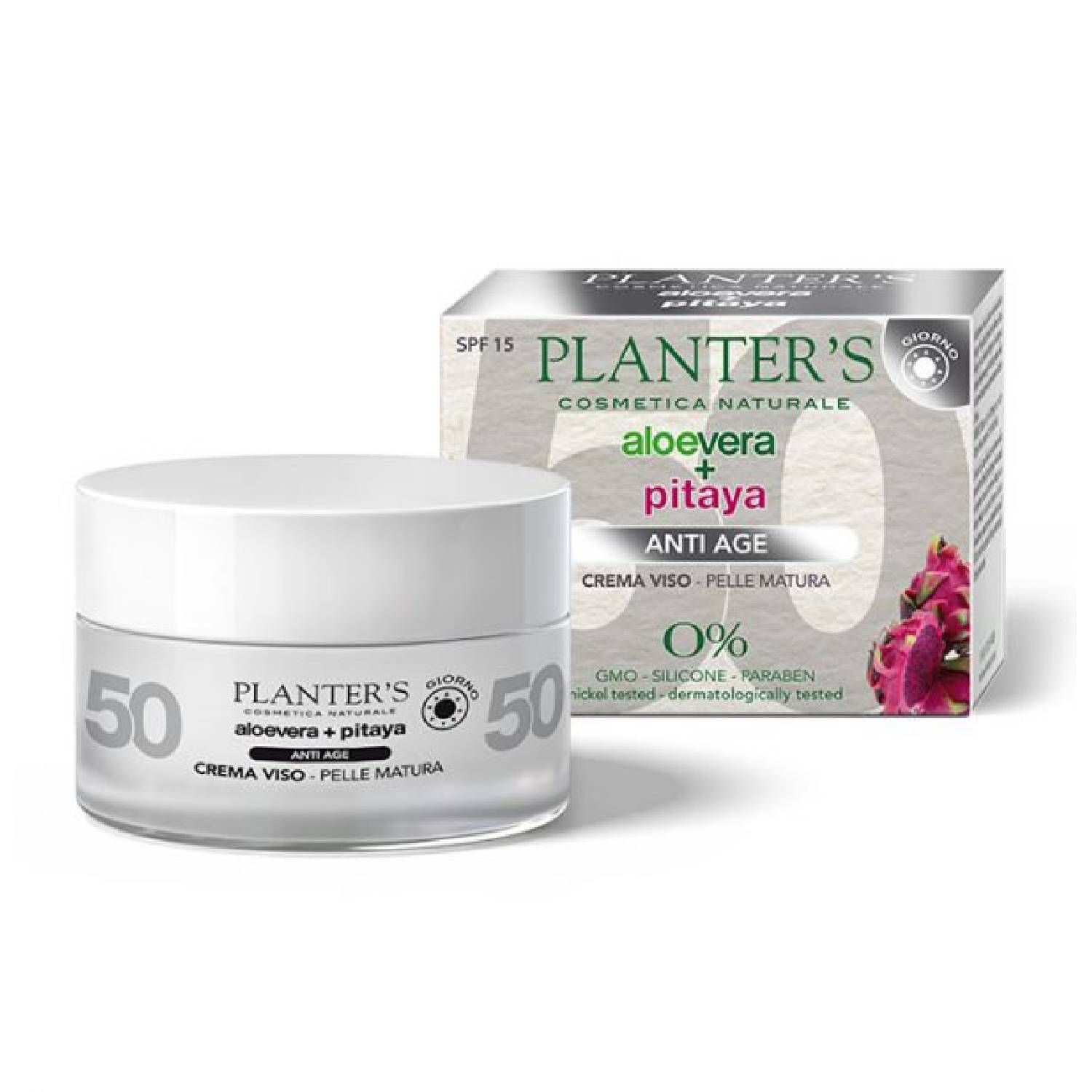 Planter's Crema idratazione viso Giorno Antiage Aloe + Pitaya Pelle Mature 50ml