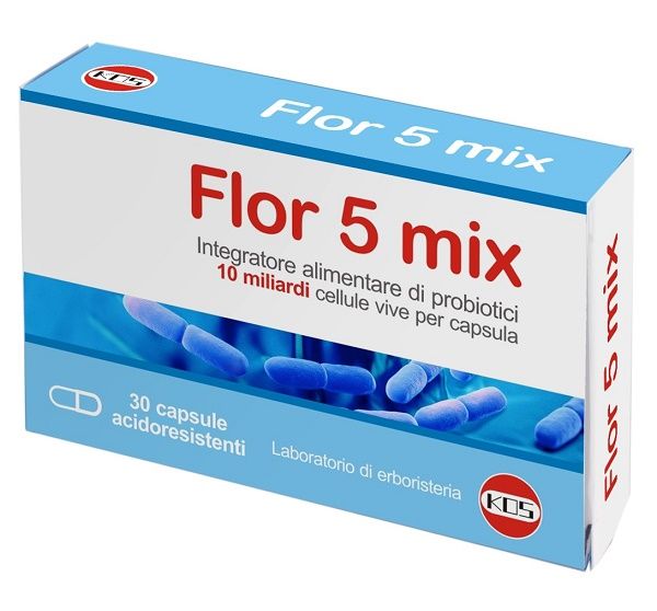 Flor 5 Mix Integratore Probiotici 30 Capsule