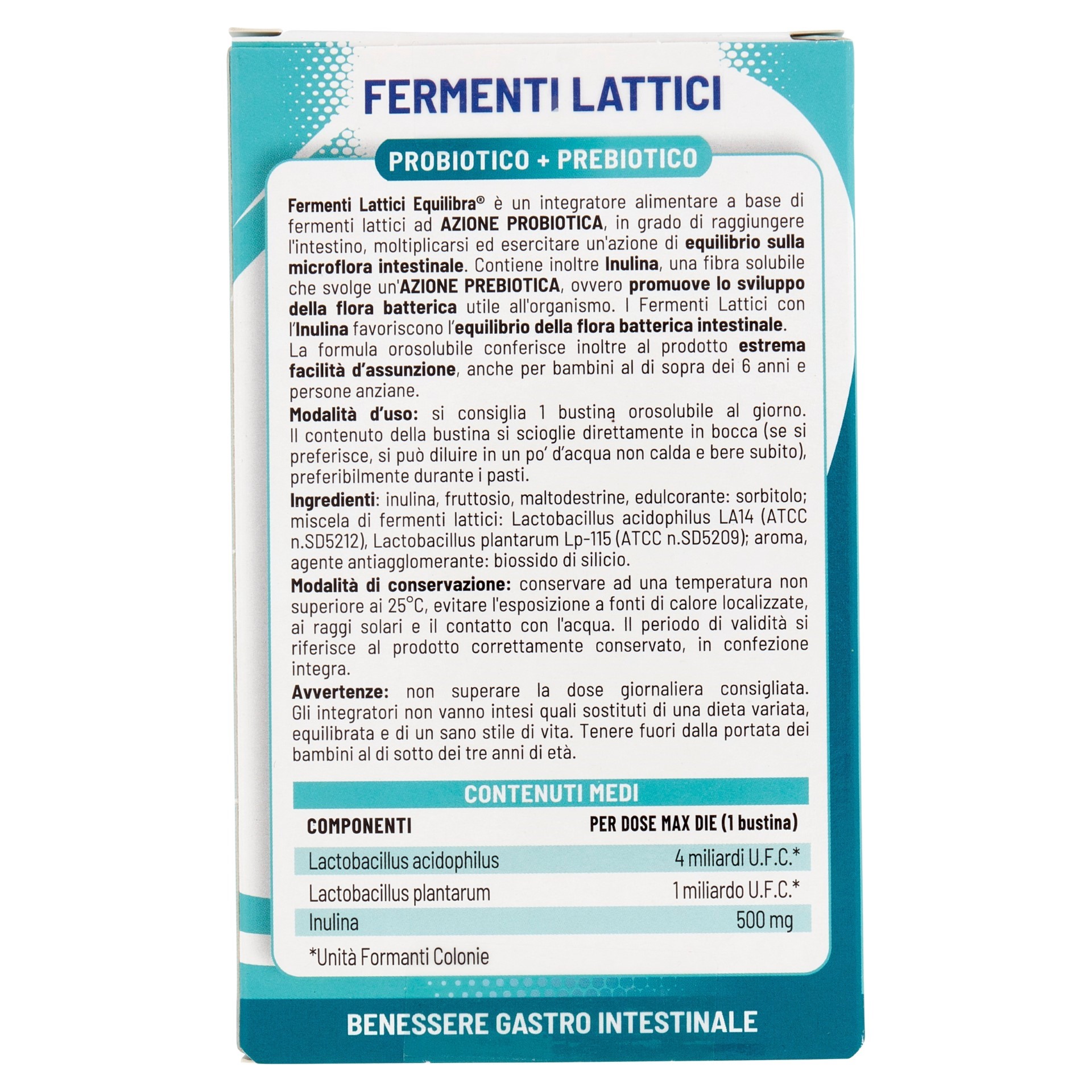 image - 921830446 - FERMENTI LATTICI PROBIOTICO + PREBIOTICO 10 BUSTINE OROSOLUBILI - 4797416_3.jpg