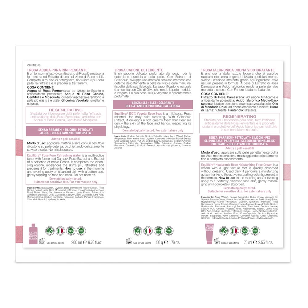 985495922 - EQUILIBRA VISO KIT ROSA IALURONICA IDRATANTE 1 ROSA ACQUA PURA RINFRESCANTE 200 ML + 1 ROSA SAPONE DETERGENTE 50 G + 1 ROSA IALURONICA CREMA VISO IDRATANTE 75 ML - 4753827_5.jpg